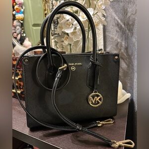 Michael Kors Medium Black Saffiano Leather Satchel